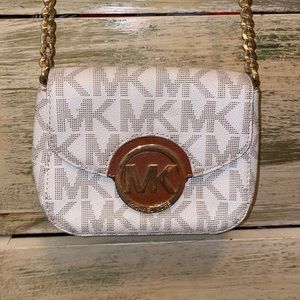 Small white Michael Kors logo crossbody
